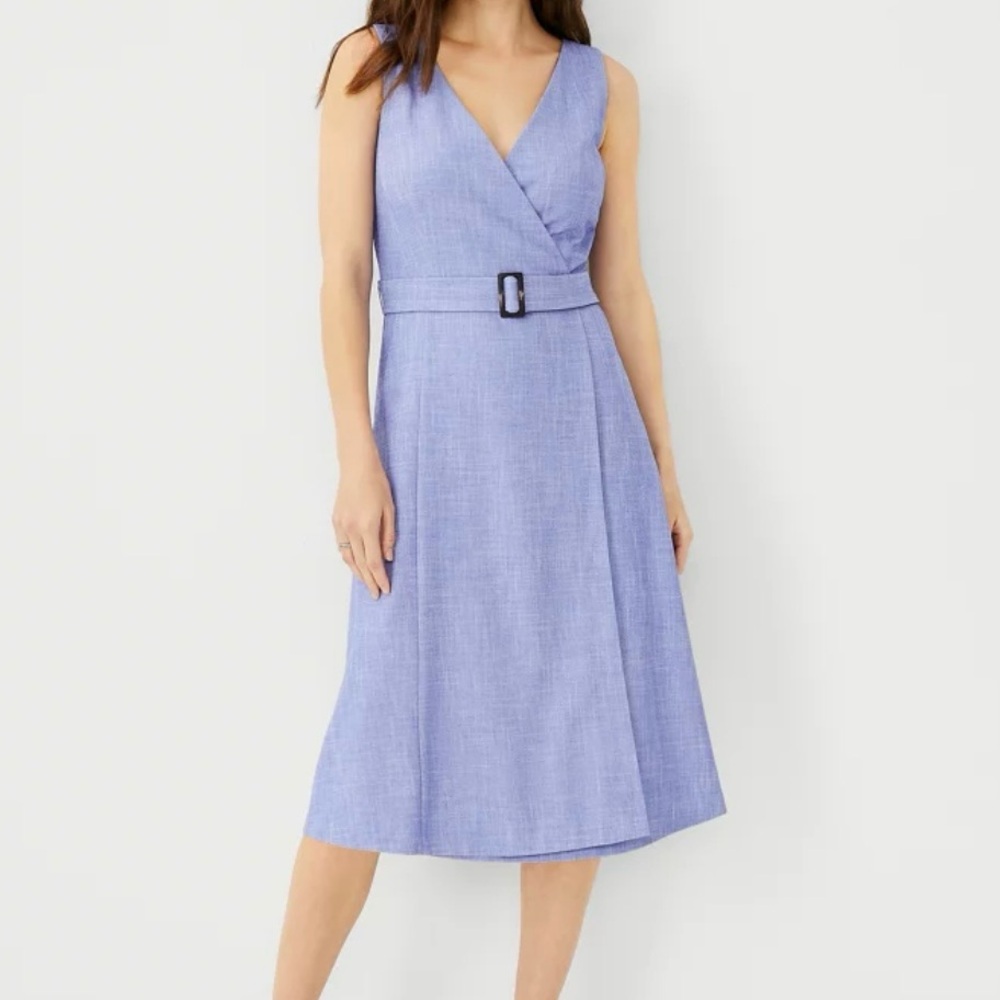 Ann Taylor Pale Blue Sleeveless Dress